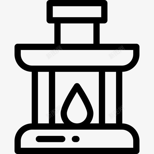 壁炉圣诞37线性图标svg_新图网 https://ixintu.com 圣诞37 壁炉 线性