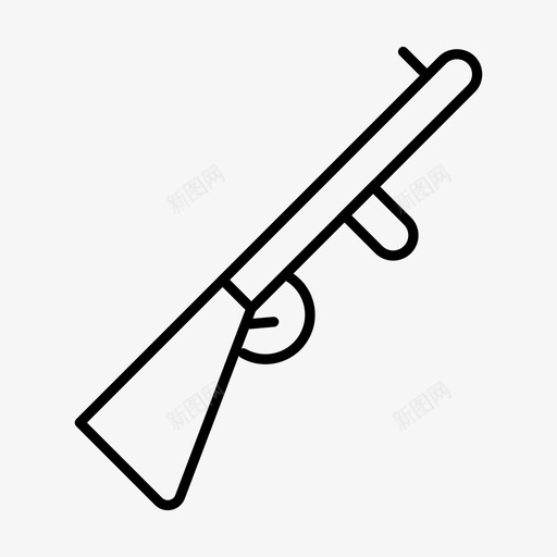 枪游戏来复枪图标svg_新图网 https://ixintu.com 射击 来复枪 枪 武器 游戏 游戏细线图标