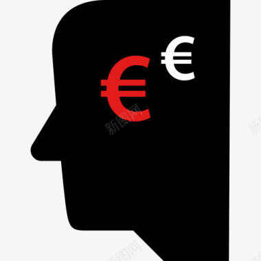欧元商业和创业5持平图标图标