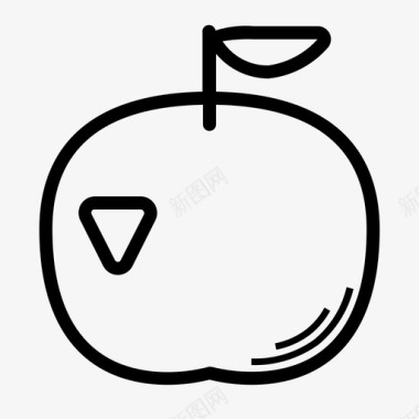 苹果水果健康食品图标图标