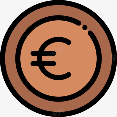 硬币银行理财线颜色图标图标