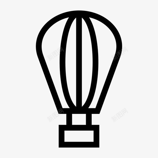 热气球气球飞行图标svg_新图网 https://ixintu.com 假日线图标 旅行 气球 热气球 运输 降落伞 飞行