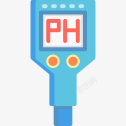 PH图标Ph计化学6扁平图标高清图片