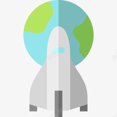 火箭未来技术3扁平图标图标