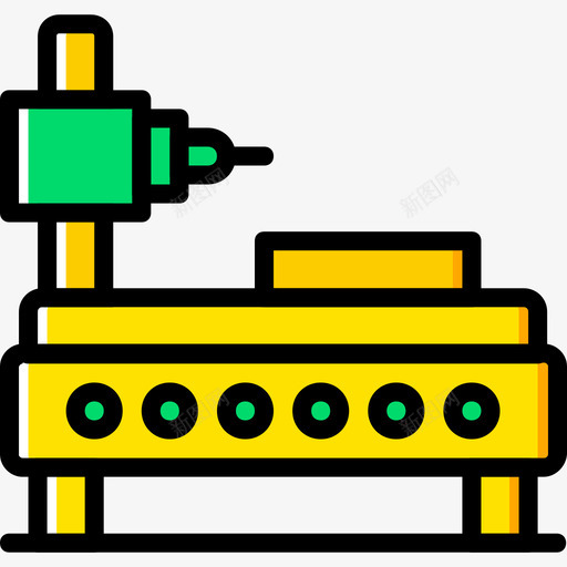 工业机器人工业8黄色图标svg_新图网 https://ixintu.com 工业8 工业机器人 黄色