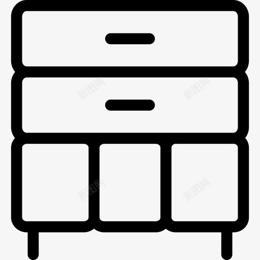 抽屉柜家用电器和家具直线型图标svg_新图网 https://ixintu.com 家用电器和家具 抽屉柜 直线型