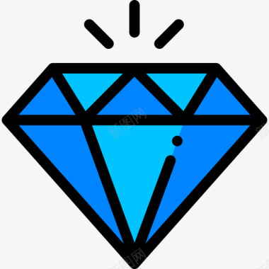 钻石创业新业务5线性颜色图标图标