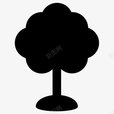 树木绿色自然图标图标