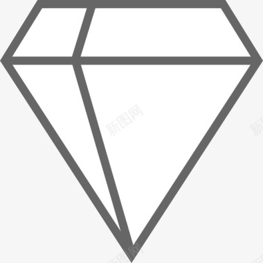 钻石商业和创业公司持平图标图标