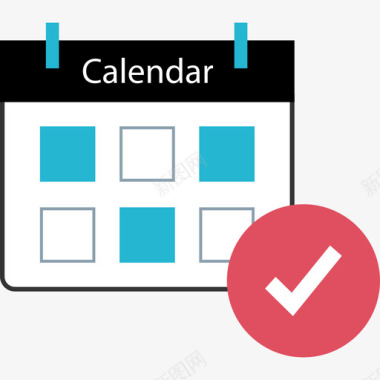 日历搜索引擎优化和营销6平面图标图标