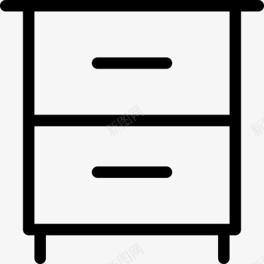 橱柜家用电器和家具线性图标图标