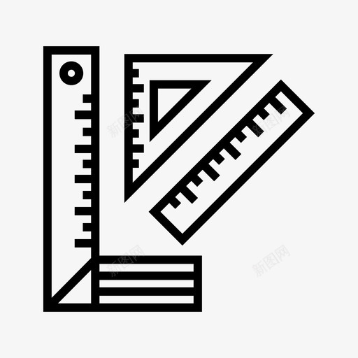 尺子几何测量图标svg_新图网 https://ixintu.com 几何 尺子 施工工具工头设备 比例尺 测量
