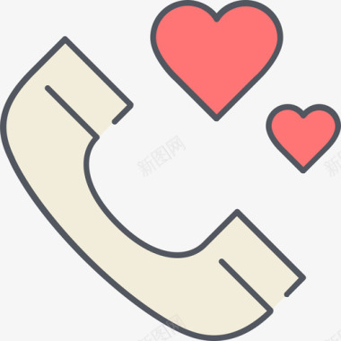 电话爱情6彩色图标图标