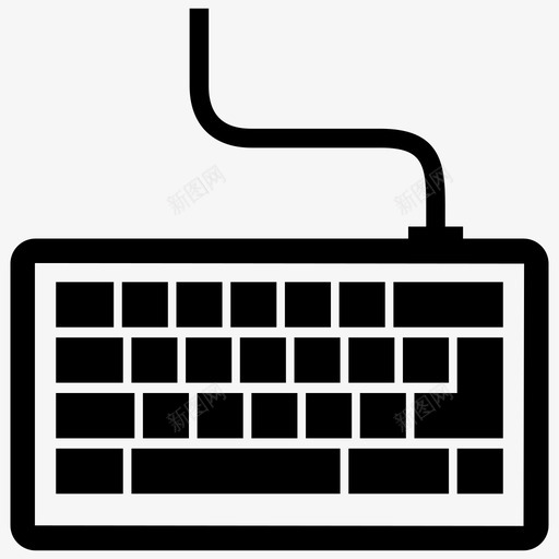 键盘计算机硬件图标svg_新图网 https://ixintu.com 打字 教育6 硬件 计算机 输入 键盘