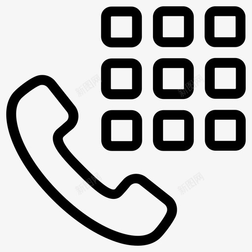 呼叫板号码板电话呼叫图标svg_新图网 https://ixintu.com 号码板 呼叫板 电话号码 电话呼叫 电话板