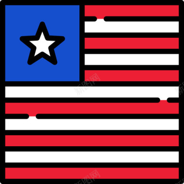 利比里亚国旗收藏3广场图标图标