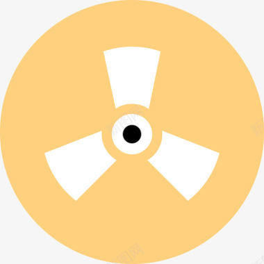核能能源14平坦图标图标