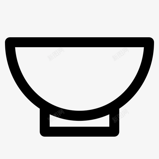 碗食物厨房图标svg_新图网 https://ixintu.com 厨房 厨房图标集 厨房用具 汤 碗 食物