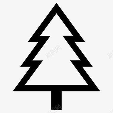 圣诞树松树植物树图标图标