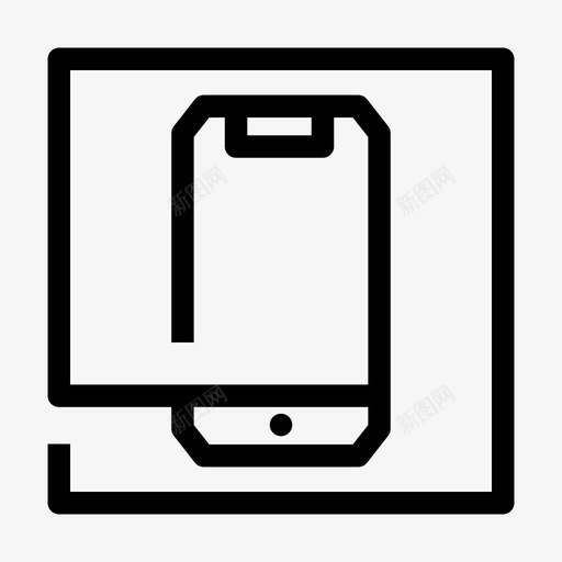 小工具设备iphone图标svg_新图网 https://ixintu.com andoir iphone 基本的uirect轮廓 小工具 智能手机 设备