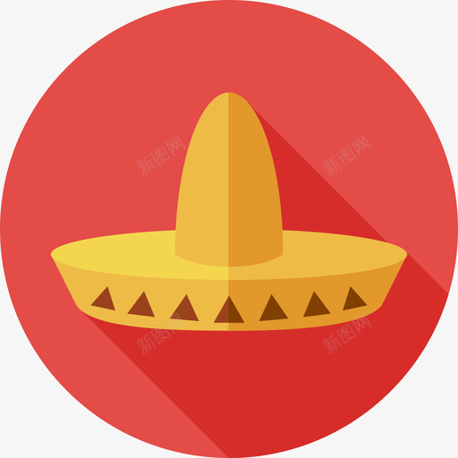 墨西哥帽cincodemayo扁平图标svg_新图网 https://ixintu.com cincodemayo 墨西哥帽 扁平