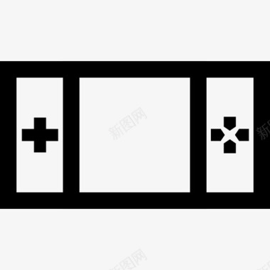 游戏机电子设备3线性图标图标