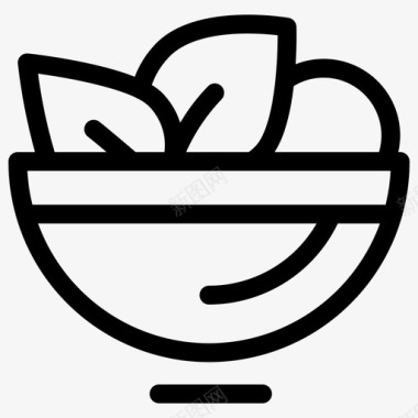 沙拉生菜餐图标图标