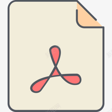 Acrobat文件格式3颜色图标图标