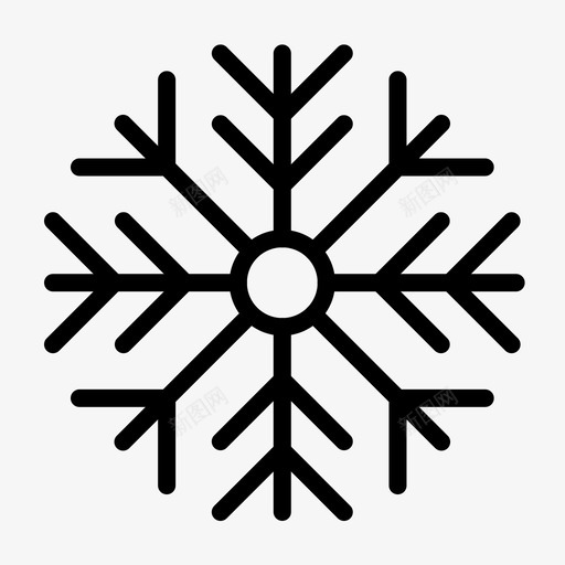 雪花寒冷降雪图标svg_新图网 https://ixintu.com 冬天 季节 寒冷 降雪 雪花