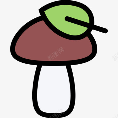 蘑菇生态10彩色图标图标