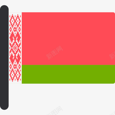 白俄罗斯国际国旗5桅杆图标图标