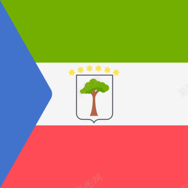 赤道几内亚国际旗帜4广场图标图标