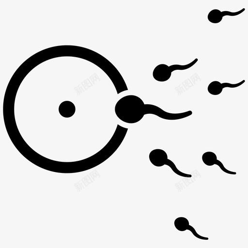人类精子卵子可育图标svg_新图网 https://ixintu.com 人类精子 医疗保健图标集1 卵子 受精 可育 生殖
