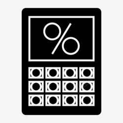 贷款计算器财务计算器抵押贷款百分比图标高清图片