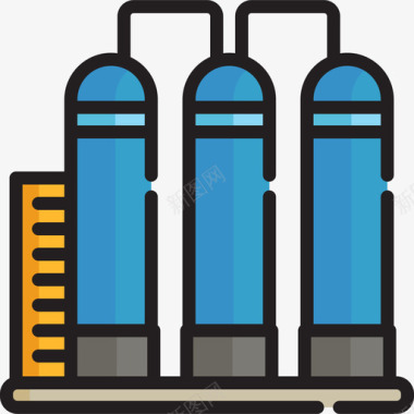 罐工业过程2线性颜色图标图标