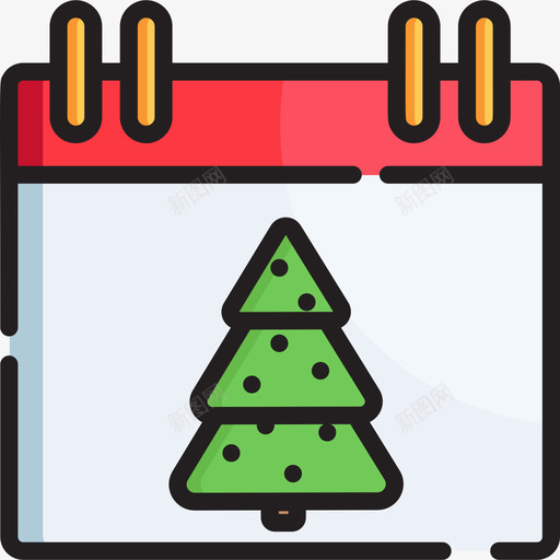 圣诞节庆祝2线性颜色图标svg_新图网 https://ixintu.com 圣诞节 庆祝2 线性颜色
