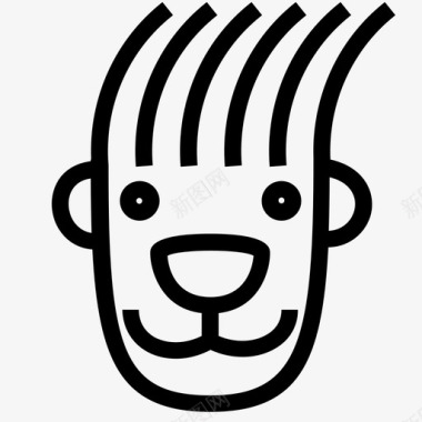 豪猪刺猬刺猬脸图标图标