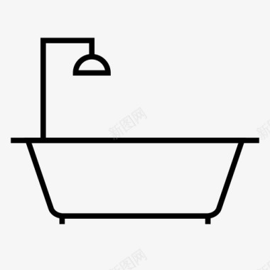 浴缸家具家用图标图标