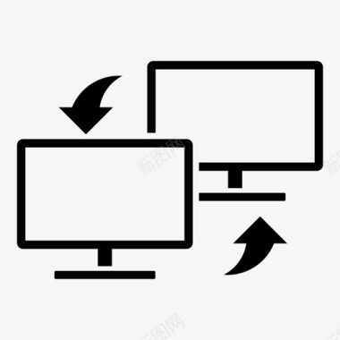 点对点通信连接图标图标