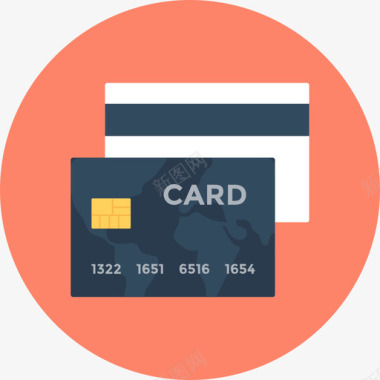 信用卡购物9循环图标图标