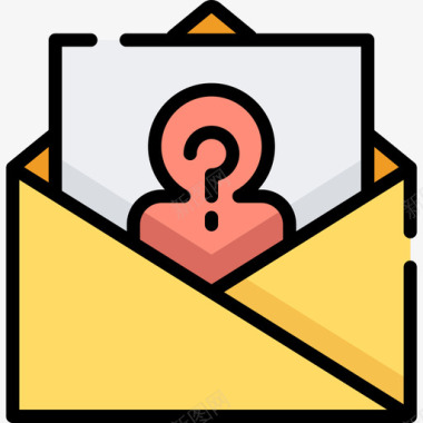 垃圾邮件网络安全2线性颜色图标图标