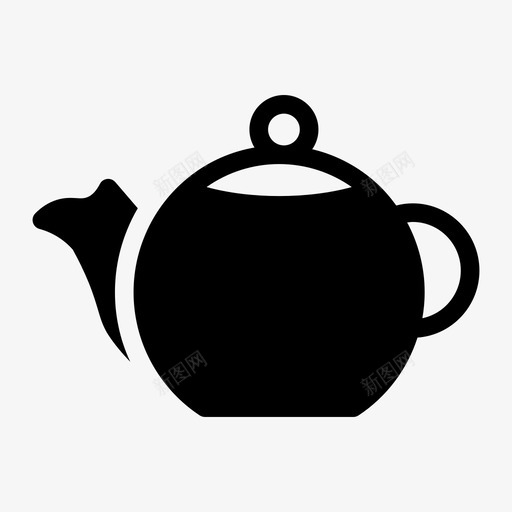 茶壶咖啡厨房图标svg_新图网 https://ixintu.com 厨房 厨房用具线图标 咖啡 茶壶
