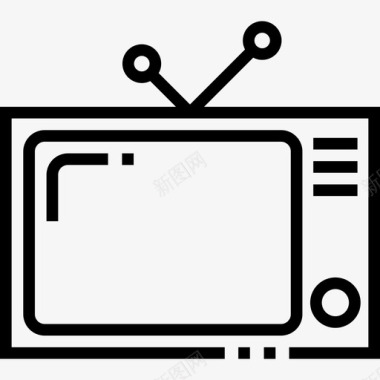 电视通信和媒体5线性图标图标