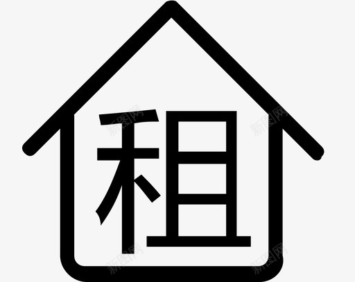 出租房源svg_新图网 https://ixintu.com 出租房源 房源 线性