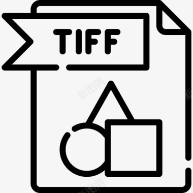 Tiff文件文件夹3线性图标图标