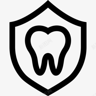 防护牙科护理3线性图标图标