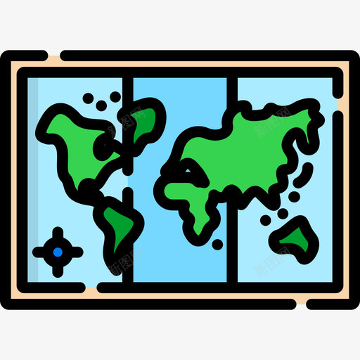 世界地图全球物流2线性颜色图标svg_新图网 https://ixintu.com 世界地图 全球物流2 线性颜色