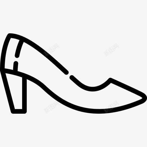 高跟鞋服装款式3直线型图标svg_新图网 https://ixintu.com 服装款式3 直线型 高跟鞋