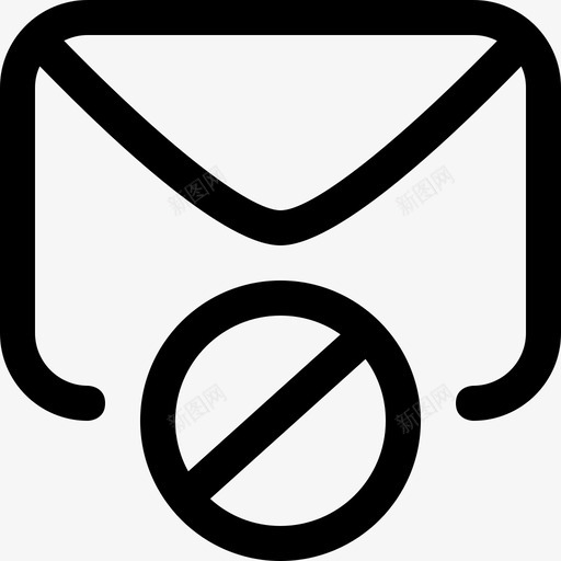 垃圾邮件阻止邮件图标svg_新图网 https://ixintu.com 响应 垃圾邮件 查看 邮件 阻止