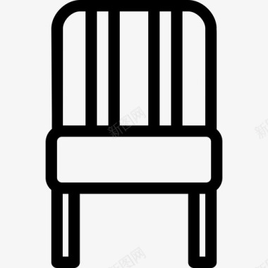 椅子家用电器和家具直线型图标图标